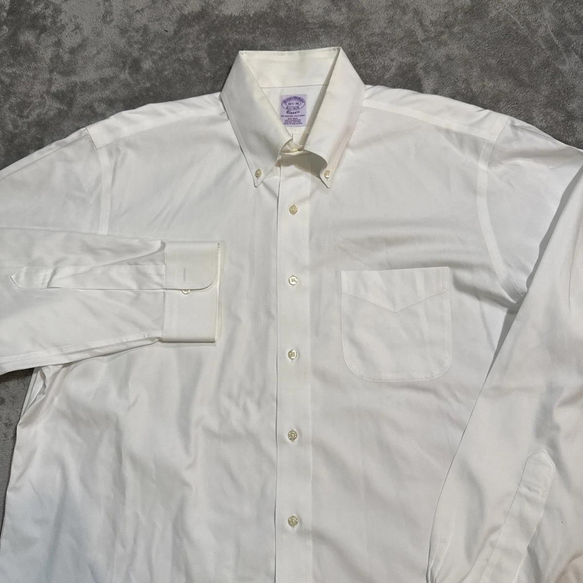 Brooks Brothers White Button-Down Dress Shirts for Men for sale | eBay