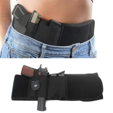 Tactical Belly Band Gun Holster Handgun Pistol Mag Concealed Carry Waist Holder