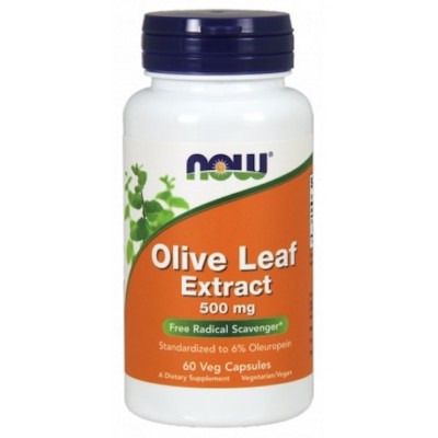NOW FOODS, OLIVE LEAF EXTRACT, Olivenblatt Extrakt  500mg 60 Veg. Kapseln