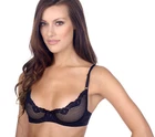 Timpa Duet Lace Underwire Sheer Demi Bra Style 16449