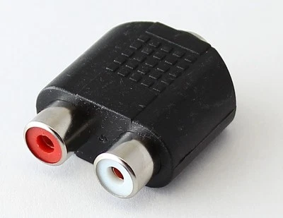 INLINE Audio-Adapter 3,5 mm Stereo-Klinken-Buchse auf 2x Cinch-Kupplung Chinch