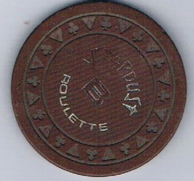 Stardust Casino Triclb Brown B Roulette Chip 1978  Las Vegas Nevada