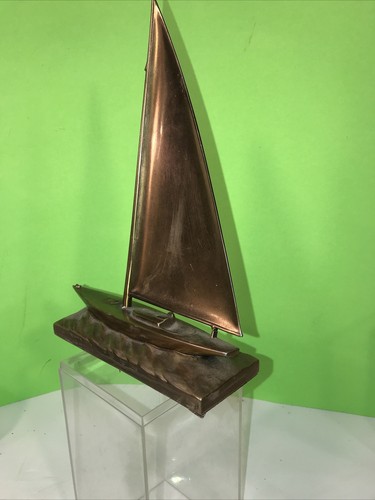 Segelboot aus massivem Messing 11"" x 7"" The Philadelphia Heritage Collection 2,25 Pfund - Bild 5 von 8