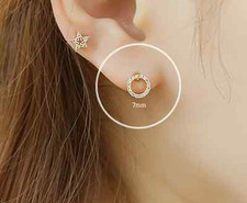 CZ Circle Earrings simple elegant stud cartilage earring cute helix hoop earring
