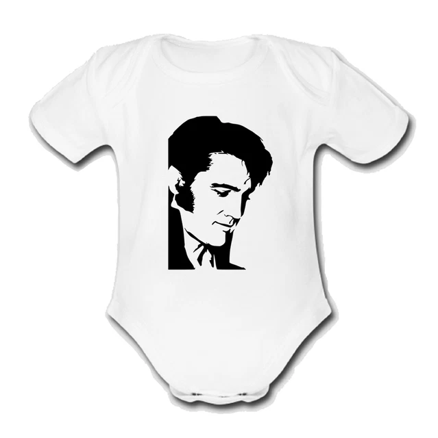 PSYCHOBABY ELVIS @PRESLEY ÄLTERES PROFIL Strampler Baby Weste Grow Body MUSIK FP
