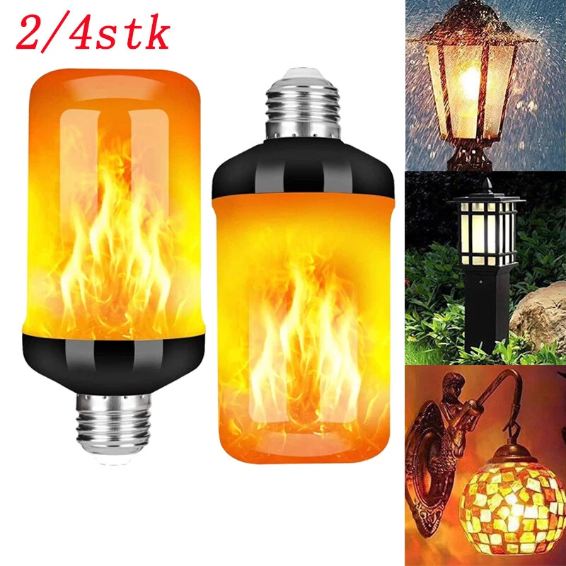 2/4er E27 LED Flamme Glühbirne Lampe Flacker Licht Flammeneffekt Feuer Birne - Bild 3 von 4