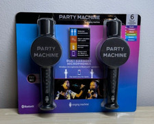 Singing Machine Party Machine Duet Microphones with Bluetooth and Voice Changers