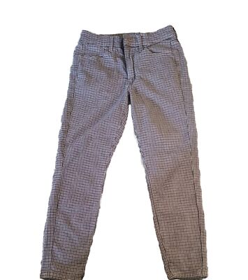 American Eagle Super Stretch Hi-Rise Jeggings Womens 6-XS Brown Plaid