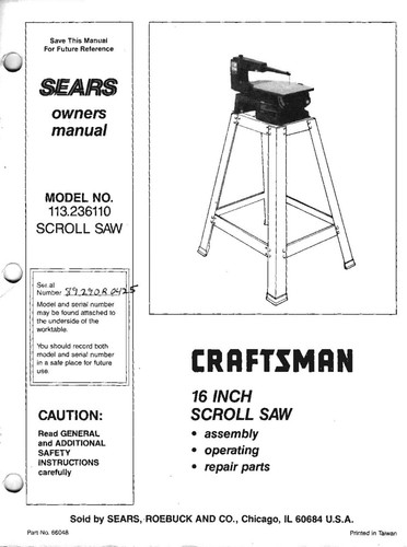 1986 Craftsman 113.236110 16\