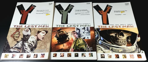 Y: The Last Man, Vol 1: Unmanned + Vol 2: Cycles + Vol 3: One Small Step DC (3)