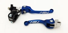 ASV F3 Front Brake Clutch Perch Levers Pair Pack Blue Yamaha YZ 65 80 85 125 250