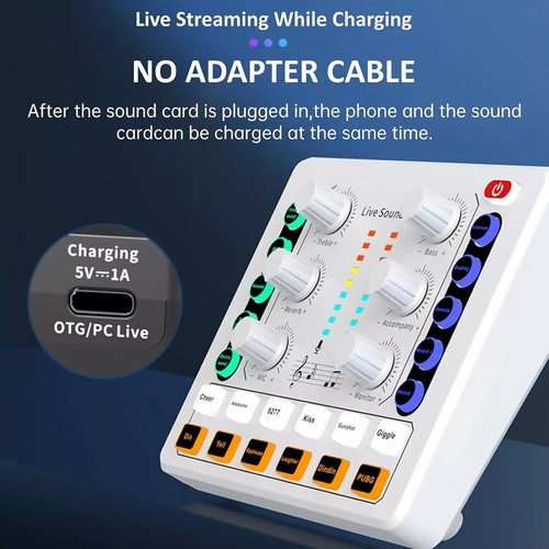 For Live Steaming For Podcasts M8 Sound Card Body Multi-scenario Compatibility - Picture 12 of 13
