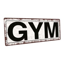 Gym Metal Sign; Wall Decor for Home and Office
