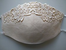 Face Mask washable Reusable 100 Cotton Lining Fancy Laces Costume Designed...