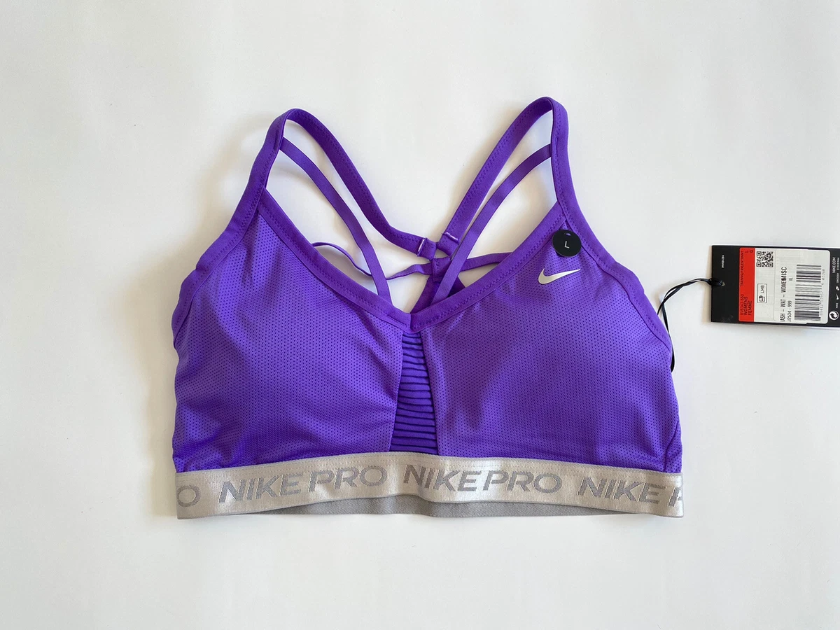 Nike Womens Alate Light Support Maternity Sports Bra Purple L