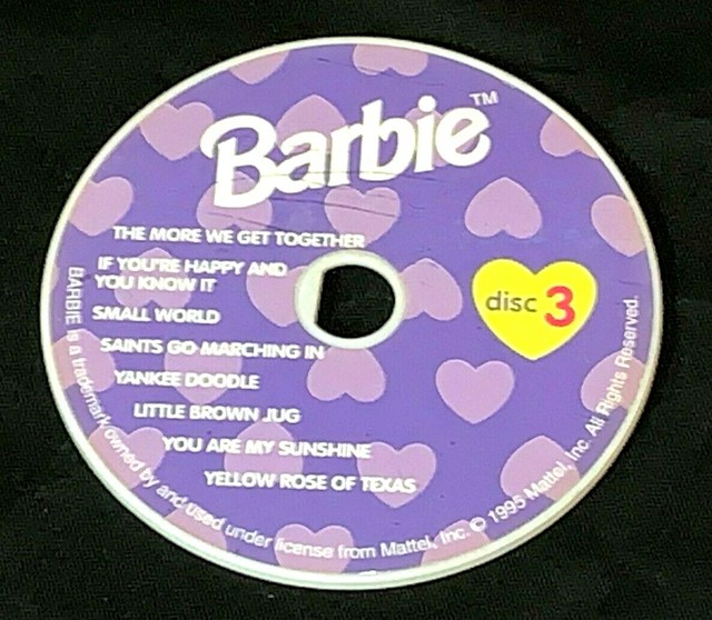 VERY RARE Vintage Mattel 1995 Replacement Barbie Music Toy CD Disc