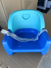 Vintage Little Tikes Toddler Child Blue Green BOOSTER SEAT CHAIR 1980s BL