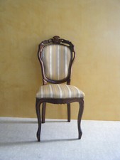 Sedia stile veneziano in legno di faggio massello color noce