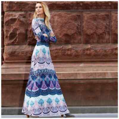 knee length dresses for ladies Denim Tie-Back Maxi Dress main image 1