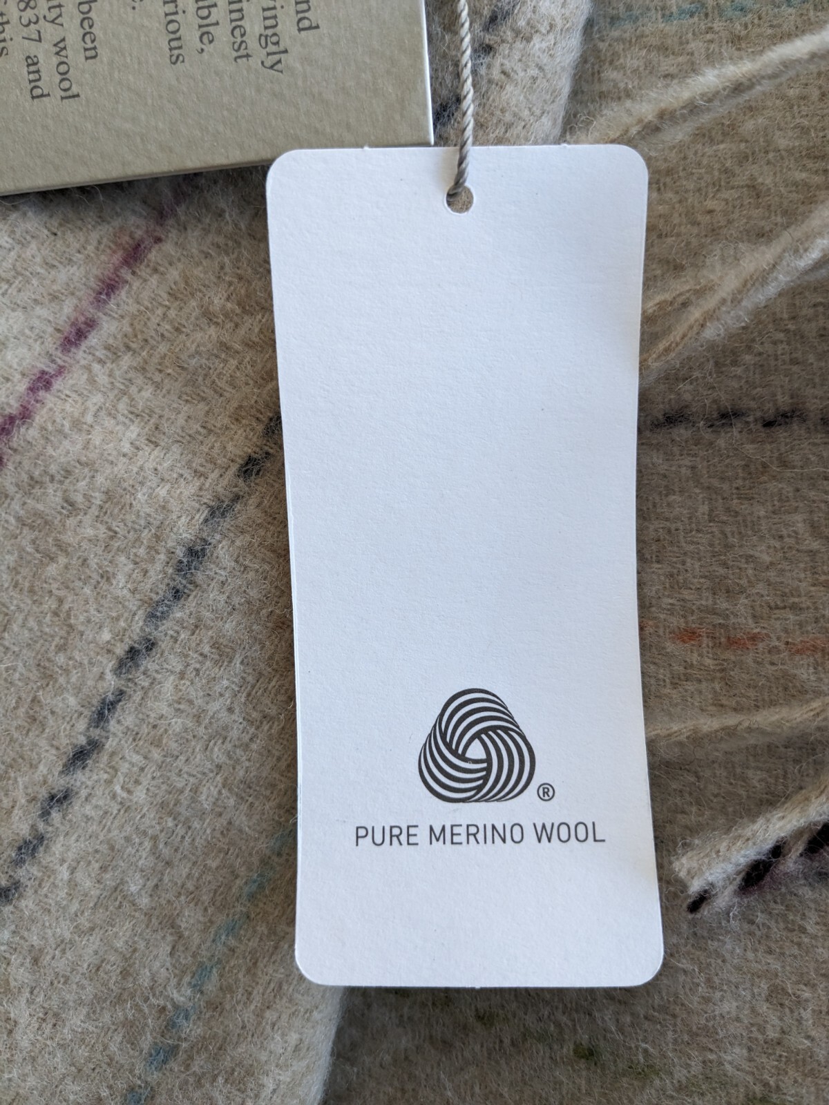 Luxury Bronte By Moon Throw Blanket Merino Wool Multi Pinstripe Beige Imperfect eBay