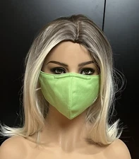 HUMANA Face Masks Lot Of 5 Green Adult Face Covering in sealed packaging