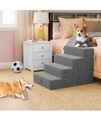 Dog Pet Stairs for Bed and Couch with Support Boards Non-Slip Balanced - Picture 7 of 7