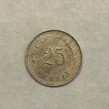 1940 Finland 25 Pennia Coin