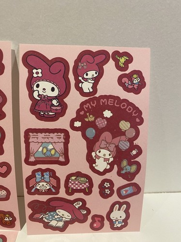 10 Pcs Sanrio My Melody Pens 20 Sheets Of My Melody Stickers & Badge Gift J2 - Bild 9 von 17