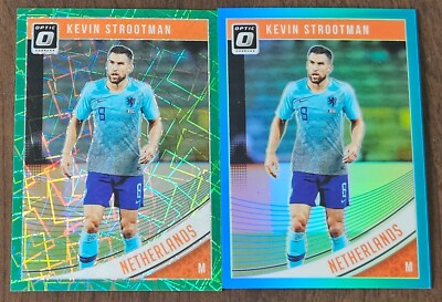 (2) donruss 2018/19 Strootman Netherlands Lot Optic Green Velocity/200 Aqua /149