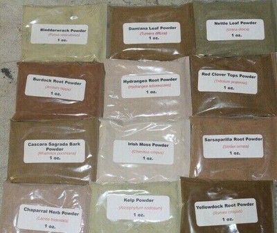 Sebi 12 Approved Herbs In Powder 28g Each