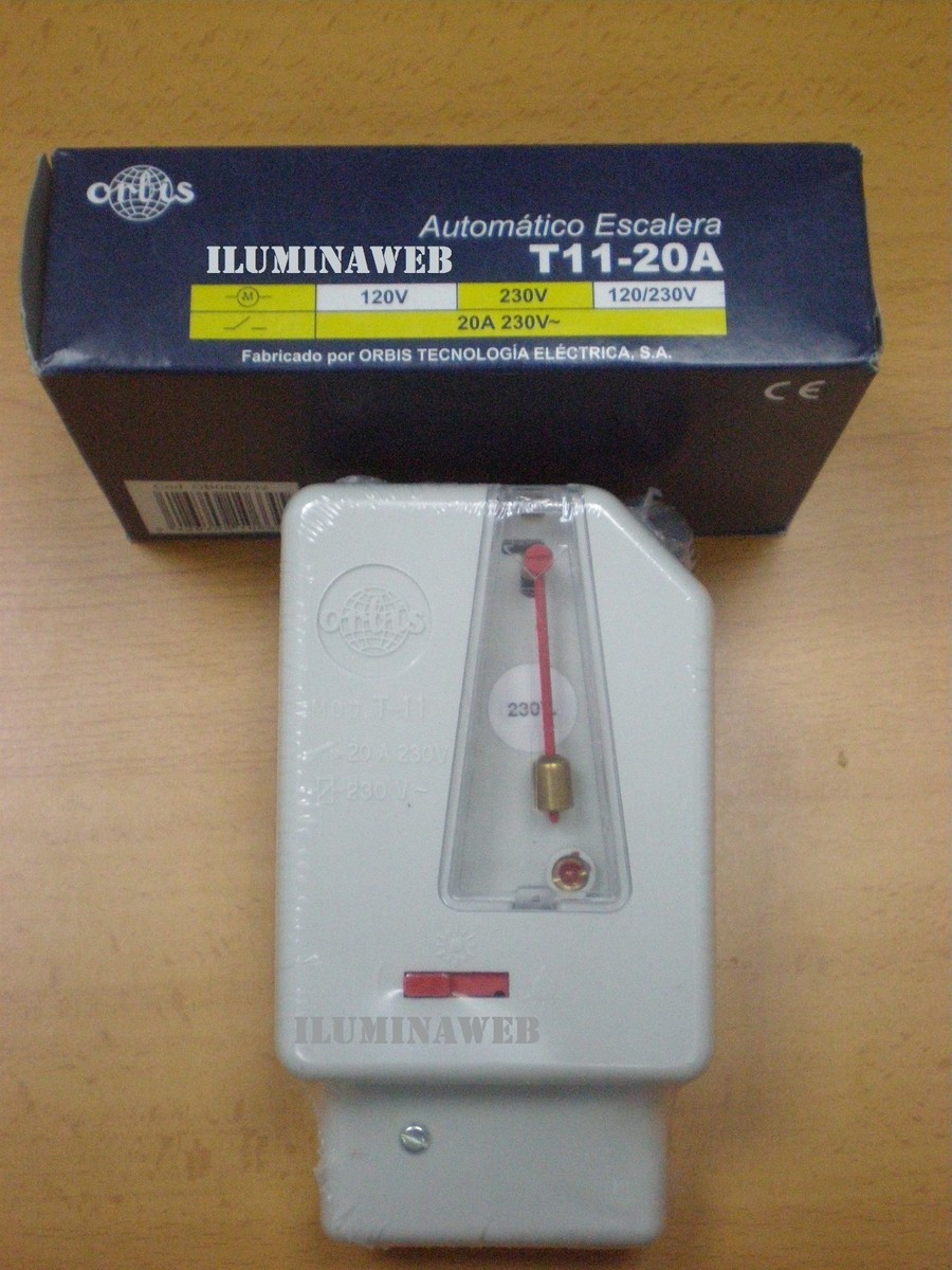 Automatico Temporizador Minutero de Escalera ORBIS T11-20A 230V