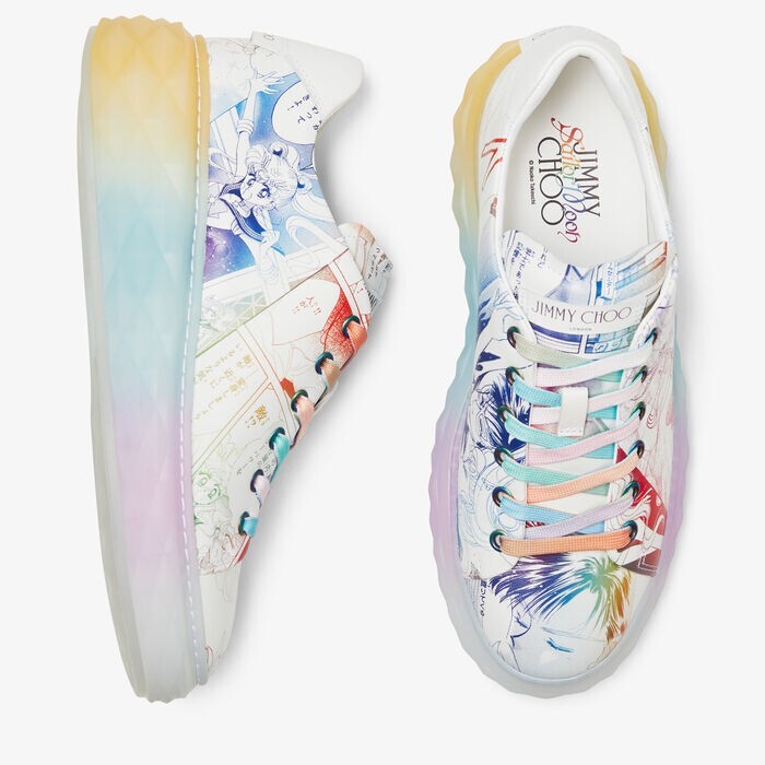 JIMMY CHOO Sailor Moon Sneakers Shoes Collage Diamond Light