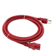 Rojo 10 pies Fuente de alimentación de computadora Cable de CA Cable para PC de escritorio HP Dell Acer
