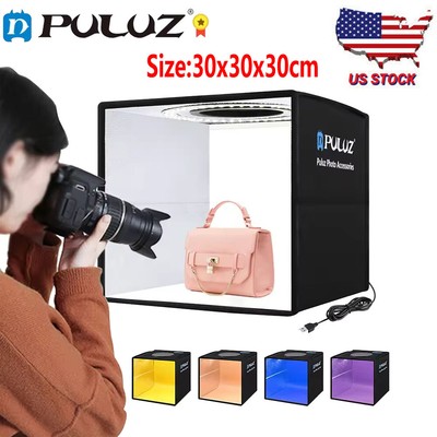 US PULUZ 30cm Photo Studio Light Box Portable Lightbox Shooting Tent Desktop Box