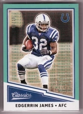 2017 Classics Timeless Tribute Blue #153 Edgerrin James sp #’d 03/10