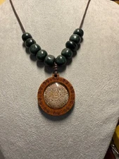 Glow In The Dark Aztec Calendar Pendant 4 different designs Guatemalan Beads #15