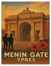 Menin Gate Memorial Ypres WWI Belgium Magnet Remembrance Gift 139x107mm Fridge