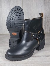 Harley-Davidson Women's Lalanne Black Harness Boots, D84686, Size 8 NWOB
