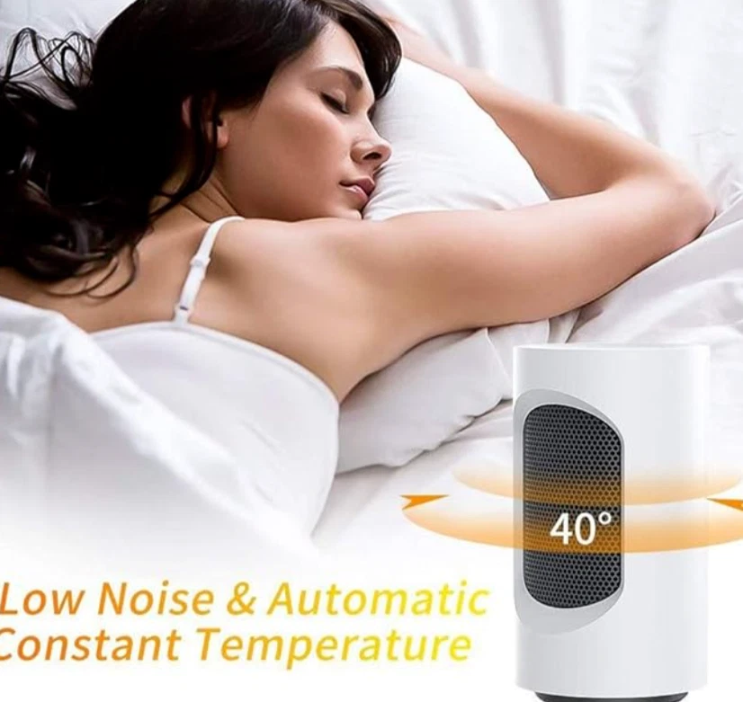 Mini STUFA PORTATILE elettrica stufetta da UFFICIO camera da letto CASA 600W - Immagine 2 di 4