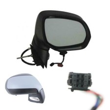 Peugeot 3008 Wing Door Mirror Electric 2009-2018 Primed Cover Drivers Side Right