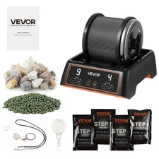 VEVOR Rock Tumbler 1 lb Rock Polishing Machine with 4-Speed Adjustment Low-Noise