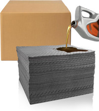 Upgrade 16"X18" Oil Absorbent Pads 200 Pack Trimmable Mat with Professional-Gr