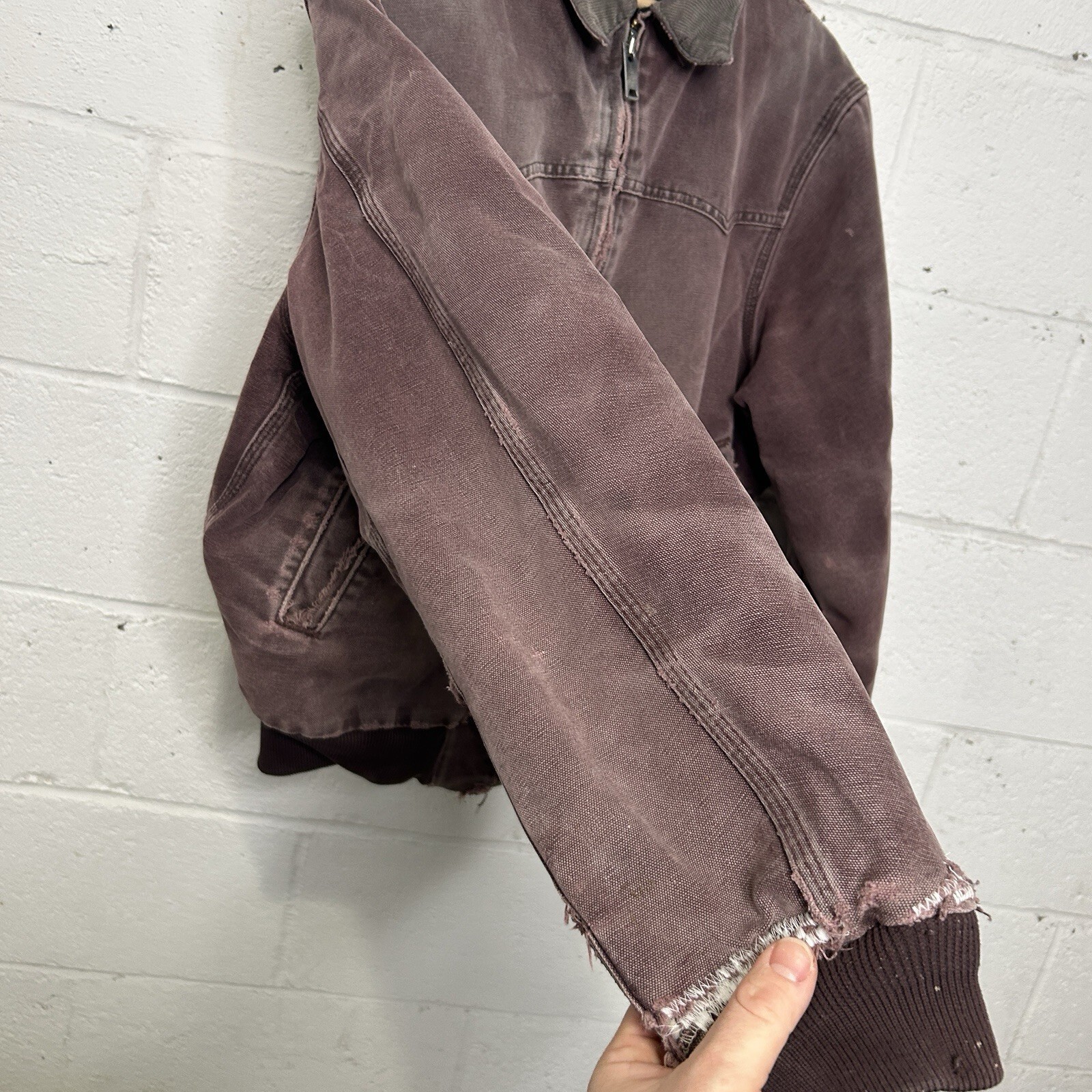 Vintage Carhartt Quilted Santa Fe Jacket “Burgundy” J… - Gem