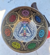 9 Inches Color Yogi Singing Bowl - Seven Chakra ,