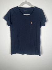 Fjallraven Ovik navy blue minimalist outdoor hiking tshirt short sleeve M
