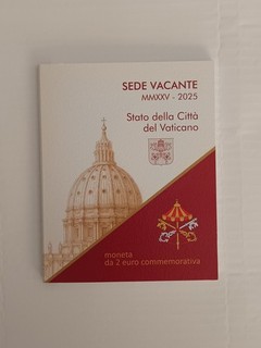 2 Euro Vatikan 2025 Sede Vacante Original Blister NEU FDC Sofort lieferbar