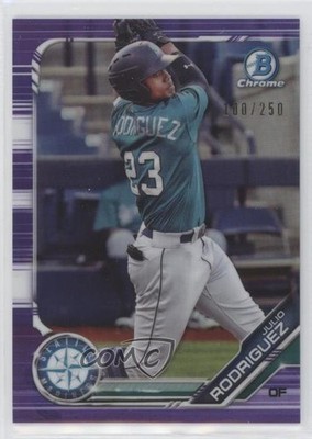 2019 Bowman Draft Chrome Purple Refractor 100/250 Julio Rodriguez #BDC-60 0s9t