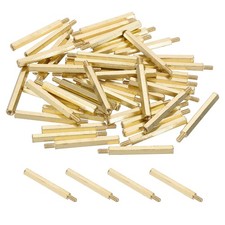 50 Pcs Male to Female Thread Spacer Screws M3 x 35mm + 6mm Brass Hex Standoff
