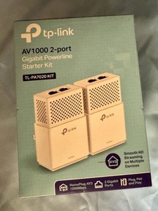 TPLink AV1000 2-port Gigabit Powerline TL-PA7020 Starter Kit