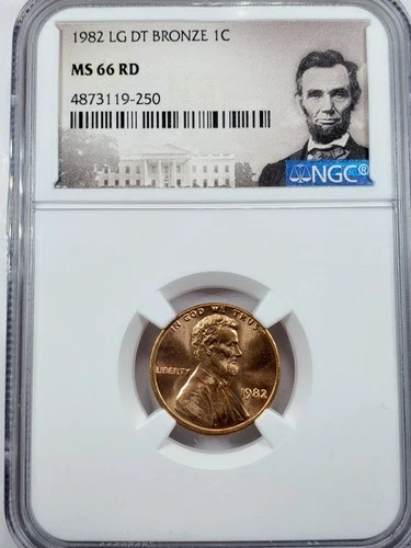 1982 Lincoln Memorial Large Date Bronze Cent - NGC MS 66 RD